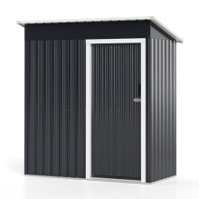 Cobertizo de jardín de metal 163 x 86 x 181 cm almacenamiento práctico puerta corredera