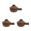 3Pcs Practical Light Brown Ceramic Cooking Pot for Soup and Rice 10