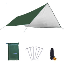 2Pcs Outdoor Tent Shade Green Compact Lightweight Windproof Shelter