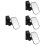 4Pcs Backseat Mirror for Baby Rear Facing High Definition Black ABS 8