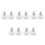 10Pcs White Rubber Quad Skate Toe Stoppers with Adjustable Brake Head 6