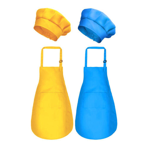 4Sets Kids Painting Smock Waterproof Adjustable Apron Assorted Colors