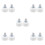 10Pcs White Rubber Quad Skate Toe Stoppers with Adjustable Brake Head 7