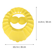3Pcs Infant Shower Cap Yellow Adjustable Waterproof Shampoo Shield Hat