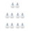 10Pcs White Rubber Quad Skate Toe Stoppers with Adjustable Brake Head 9