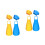 4Sets Kids Painting Smock Waterproof Adjustable Apron Assorted Colors 4