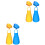 4Sets Kids Painting Smock Waterproof Adjustable Apron Assorted Colors 3