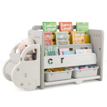 Scaffale per bambini biblioteca 108 x 35 x 63,5 cm design auto ergonomico atmosfera ludica