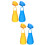 4Sets Kids Painting Smock Waterproof Adjustable Apron Assorted Colors 7