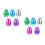 10Pcs Refillable Plastic Easter Eggs Party Favor Decor for Home Use 8