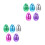 10Pcs Refillable Plastic Easter Eggs Party Favor Decor for Home Use 7
