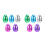 10Pcs Refillable Plastic Easter Eggs Party Favor Decor for Home Use 9