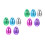 10Pcs Refillable Plastic Easter Eggs Party Favor Decor for Home Use 4