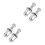 4Sets Silver Steel Wheel Hub Nut Covers Car Replacement for 8