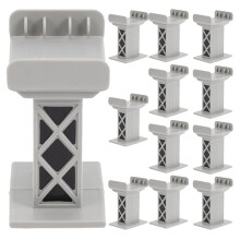 36Pcs Light Grey Plastic Train Track Pillars Elevated Support Blocks