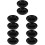 10Pcs Portable Black Car Ashtray Plastic 7 Slots Stable Secure Design 8