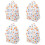 4Pcs Peva Travel Storage Bag Drawstring Clothes Organizer Multi-Color 6