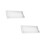 2Pcs White Emergency Exit LED Light Fixture with Durable Plastic Base 9