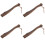 4Pcs Wood Handle for Replacement Sturdy Practical Light Brown 7