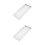 2Pcs White Emergency Exit LED Light Fixture with Durable Plastic Base 6