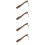 4Pcs Wood Handle for Replacement Sturdy Practical Light Brown 10