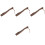 4Pcs Wood Handle for Replacement Sturdy Practical Light Brown 5
