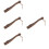 4Pcs Wood Handle for Replacement Sturdy Practical Light Brown 9
