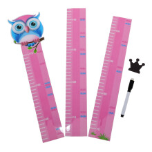 5Sets Pink Height Wall Sticker for Kids Removable Cartoon Animal Decor