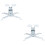 2Pcs Universal Wall Mount Projector Holder White Durable Steel Bracket 6