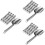 3Sets Silver Stainless Steel Ice Cube with Ergonomic Grip Tongs 6