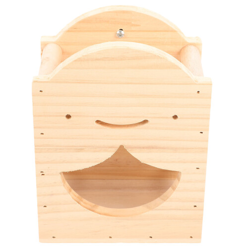 5Pcs Wooden Bunny Hay Feeder Rack Cage Container for Hamsters