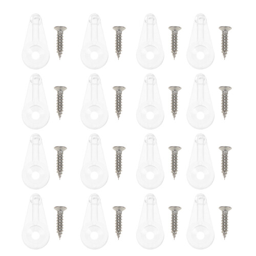 125Pcs Glass Panel Support Clips Transparent for 4Mm Glass Or Plastic