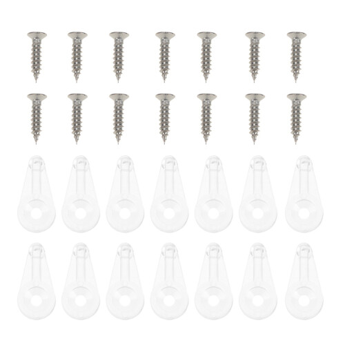 125Pcs Glass Panel Support Clips Transparent for 4Mm Glass Or Plastic 1