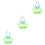 3Pcs Durable Kids Toy Storage Bags Light Green Multi-Function Mesh 5
