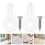 125Pcs Glass Panel Support Clips Transparent for 4Mm Glass Or Plastic 11