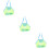 3Pcs Durable Kids Toy Storage Bags Light Green Multi-Function Mesh 9