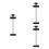 3Pcs Black Suitcase Telescopic Handle Replacement Aluminum Alloy 5