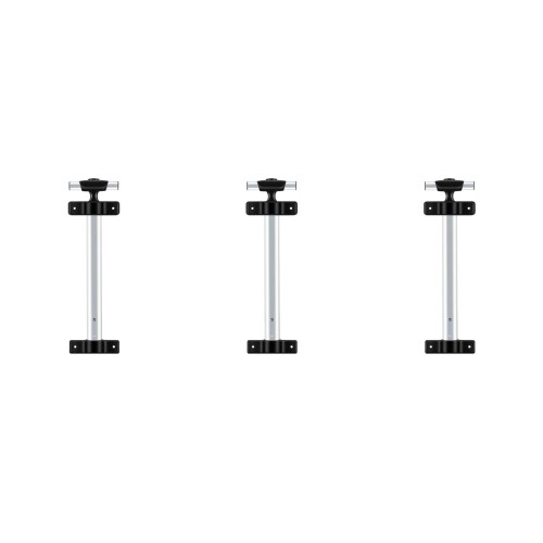 3Pcs Black Suitcase Telescopic Handle Replacement Aluminum Alloy 2