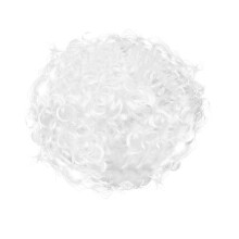 3Pcs White Synthetic Grandma Wig Fluffy Curly Hair for Cosplay Parties