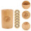 2Sets Chinese Divination Prop Copper Coin Bamboo Bucket Khaki Storage 11