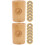 2Sets Chinese Divination Prop Copper Coin Bamboo Bucket Khaki Storage 7