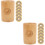 2Sets Chinese Divination Prop Copper Coin Bamboo Bucket Khaki Storage 8
