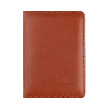 3Pcs Brown Travel Passport Holder Case Multi-Use Pouch