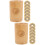2Sets Chinese Divination Prop Copper Coin Bamboo Bucket Khaki Storage 9