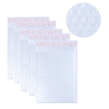250Pcs White Bubble Storage Bags Pe Material Waterproof for Shipping
