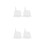 4Pcs Unpainted White House Ornaments for DIY Projects 4