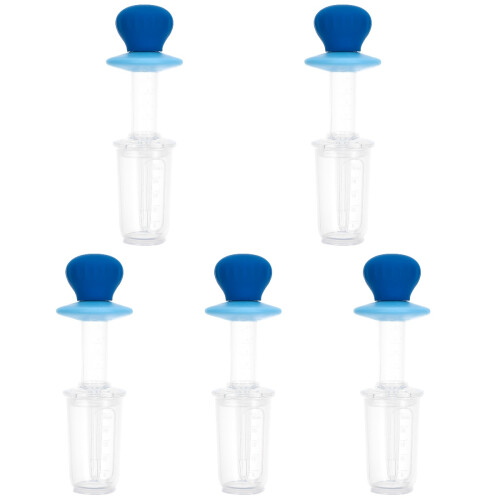 5Pcs Infant Juice Container Blue Pumping Feeder Baby Storage Squeezer 1