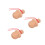 3Pcs Durable Wood Plaything Beige Miniature Decor 10