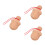 3Pcs Durable Wood Plaything Beige Miniature Decor 9