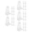 40Pcs Transparent Plastic Blinds Hold Down Brackets for Window Shades 8